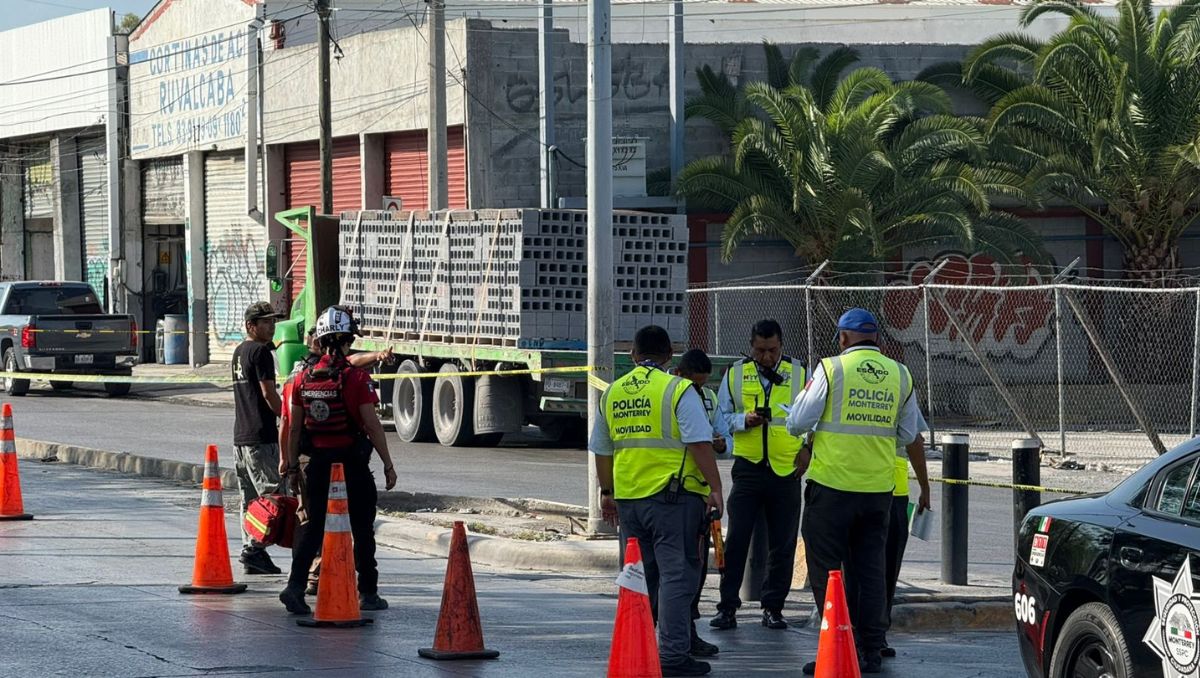 El vehículo pesado transportaba bloques de concreto. Víctor González