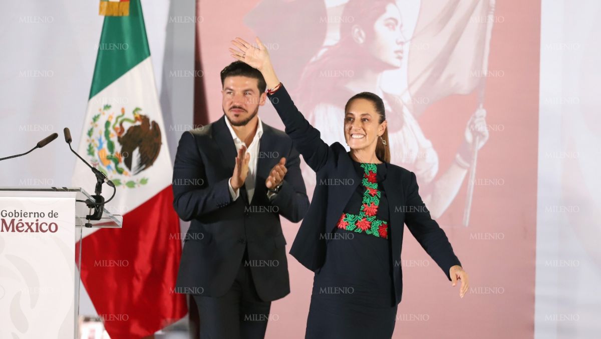 Samuel García recibió con un mensaje a Claudia Sheinbaum. | Luis Guerra.