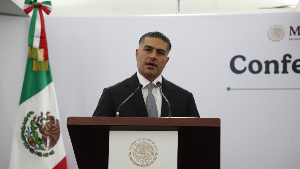 Omar García Harfuch encabezó la conferencia de prensa.