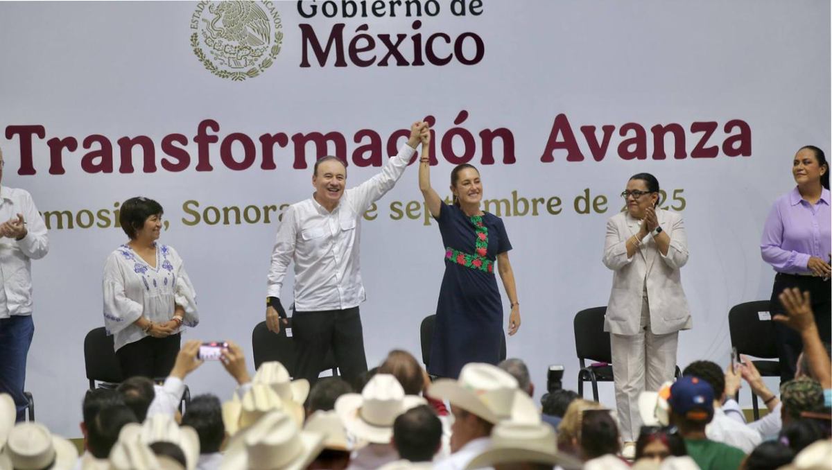 Sheinbaum visitó Hermosillo para rendir su primer informe de gobierno a los sonorenses. | Especial