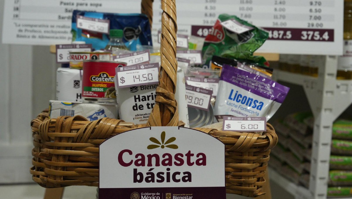 Canasta básica de la Tienda del Bienestar. (Facebook: AgriculturaMex)