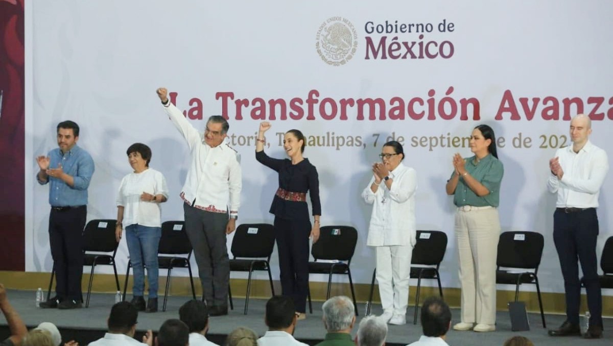 Claudia Sheinbaum reconoció el trabajo que realiza el gobernador Américo Villarreal. (Cortesía)