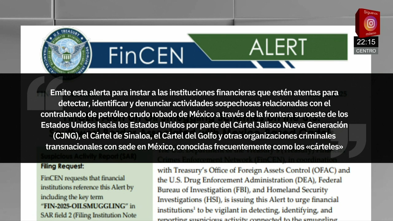 EU alerta sobre contrabando de petróleo vinculado a cárteles mexicanos