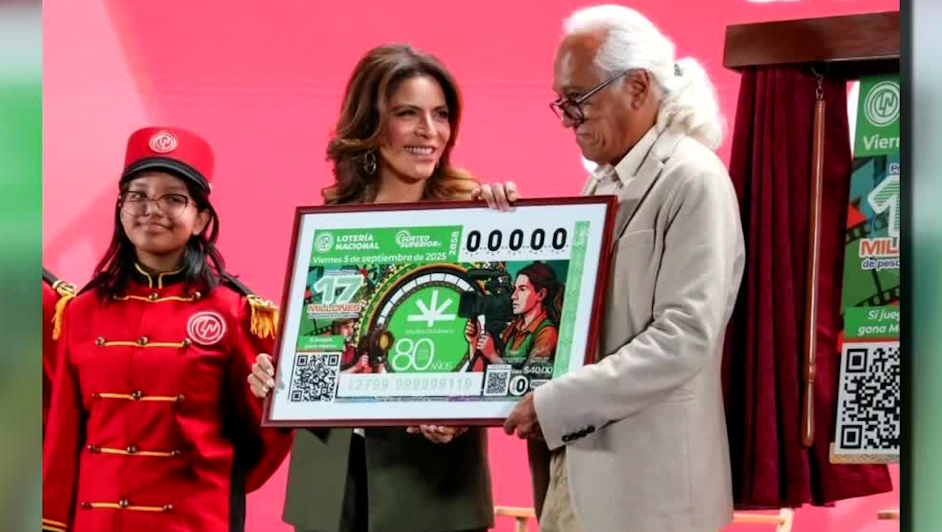 Lotería Nacional celebra 80 años de Estudios Churubusco con billete conmemorativo