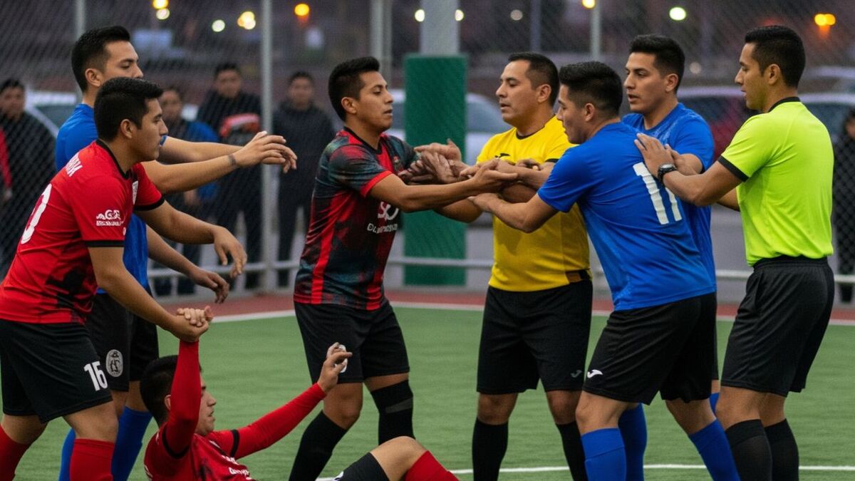 Riña de fútbol en FutCenter Terranova (Milenio IA)