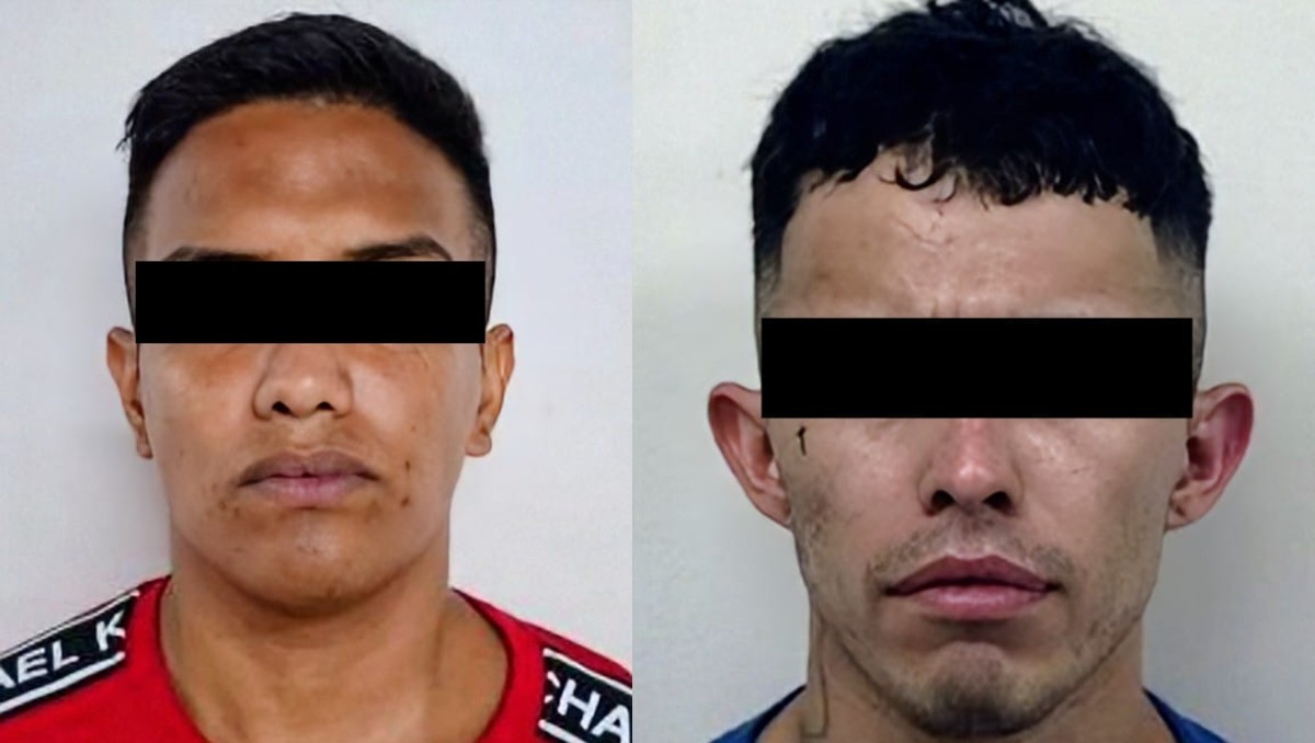 Los detenidos fueron identificados como Brayan, de 25 años de edad; y Luis, de 28 años. Foto: Especial