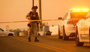 Agente de la Guardia Nacional durante un operativo en Sinaloa