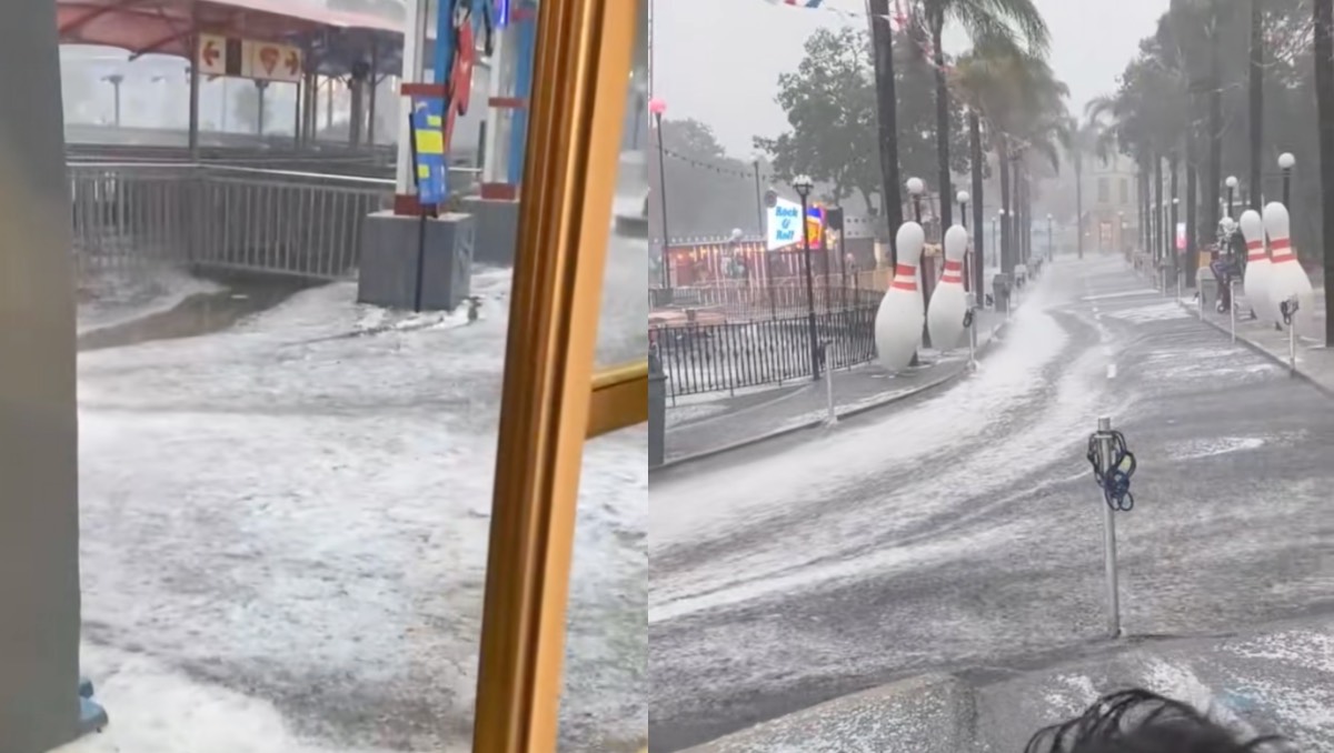 Six Flags inundado por las lluvias. | ESPECIAL