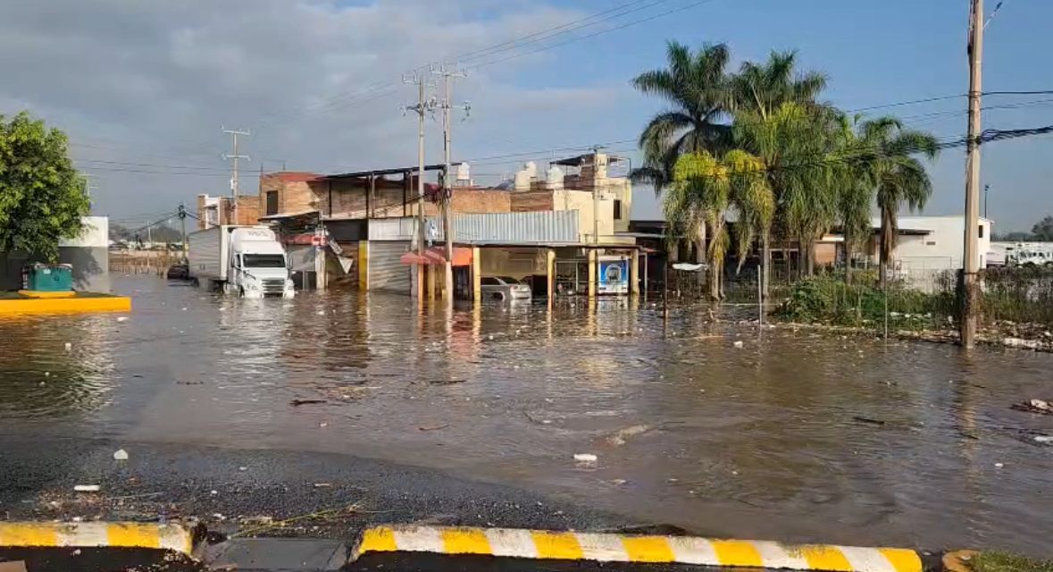 Zona de inundación en Tlajomulco. (Roberto Hurtado)