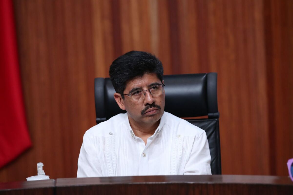 Hugo Aguilar Ortiz durante el primer evento oficial de la Corte. | Especial