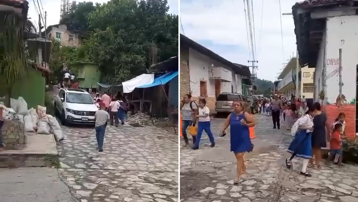 Niños evacuando escuela con sus padres tras ataque con drones | Especial
