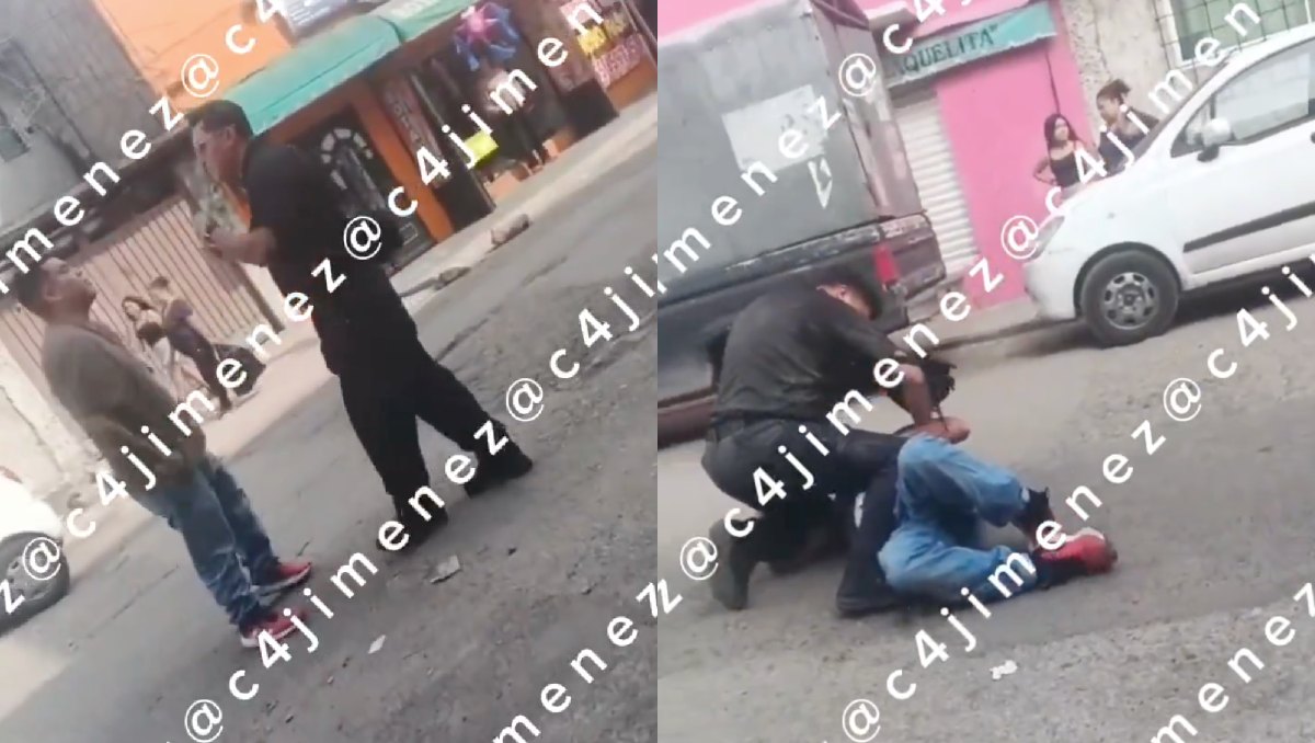 Vecinos se enfrentan por ocupar un lugar de estacionamiento de una casa en Ecatepec. Foto: (Especial)