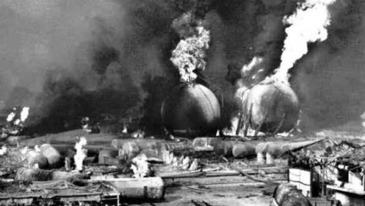 La explosión de San Juan Ixhuatepec en 1984 fue provocada por la fuga de gas en una tubería | Centro Nacional de Prevención de Desastres