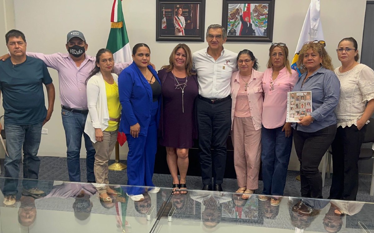 Gobernador Américo Villarreal junto a colectivos de búsqueda. | Cortesía