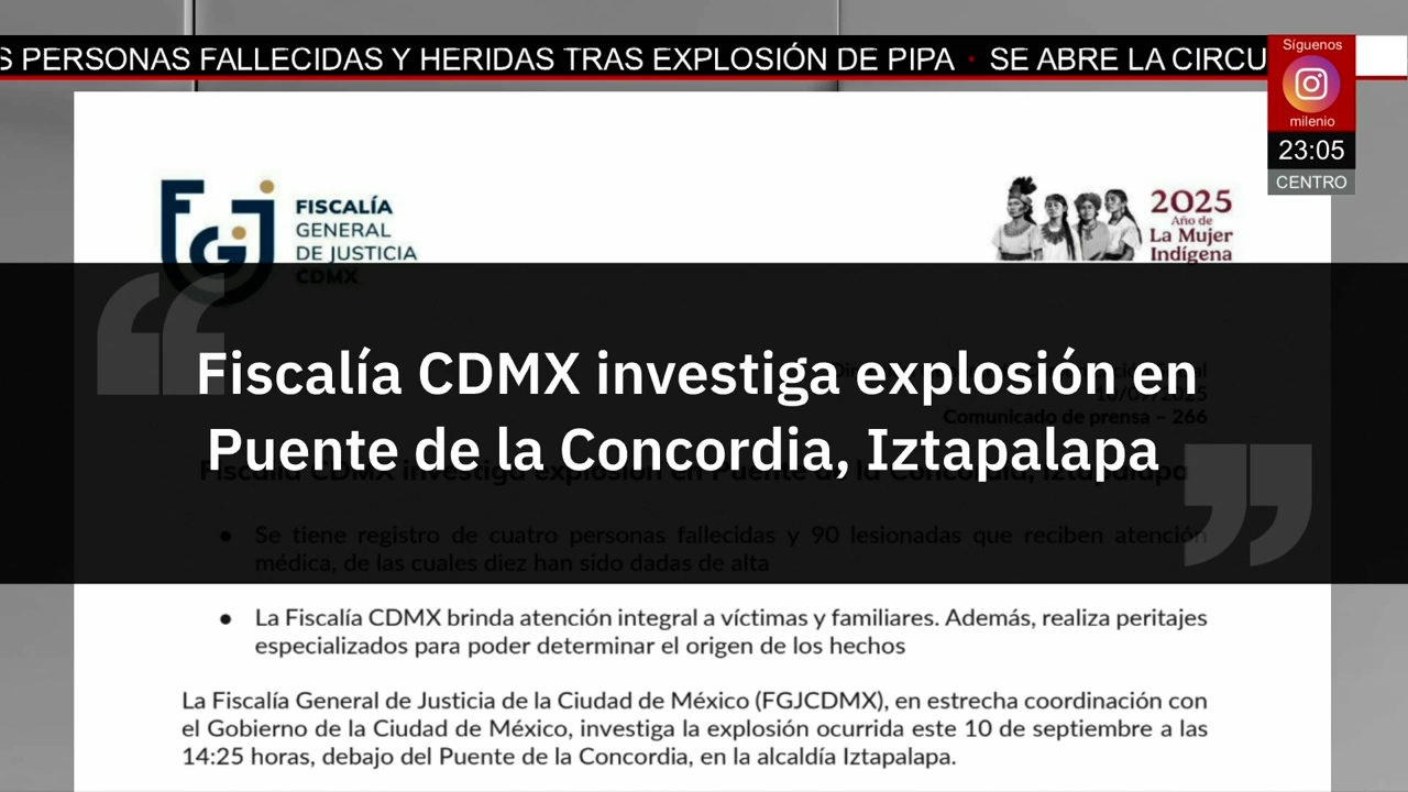 Investiga Fiscalía explosión de pipa en Iztapalapa; 90 heridos son trasladados