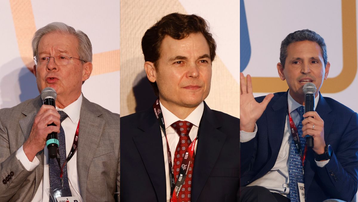 Rogelio Zambrano, de Cemex; Adrián Sada, de Vitro; y Eduardo Garza T., de Frisa. Jorge López