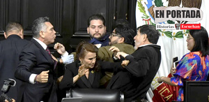 Alejandro Moreno y Gerardo Fernández Noroña se pelean en el Senado