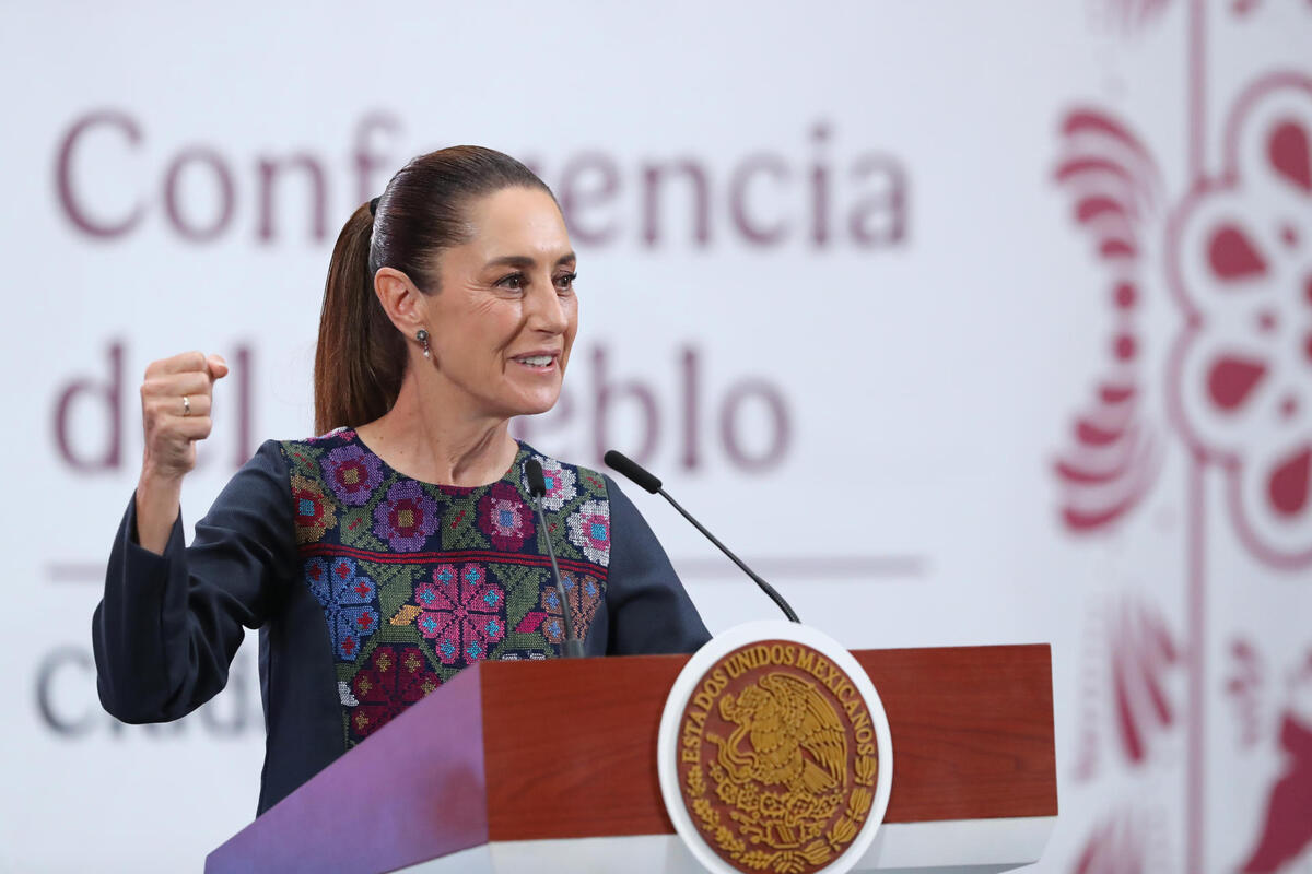 Claudia Sheinbaum rueda de prensa matutina de Palacio Nacional. | EFE