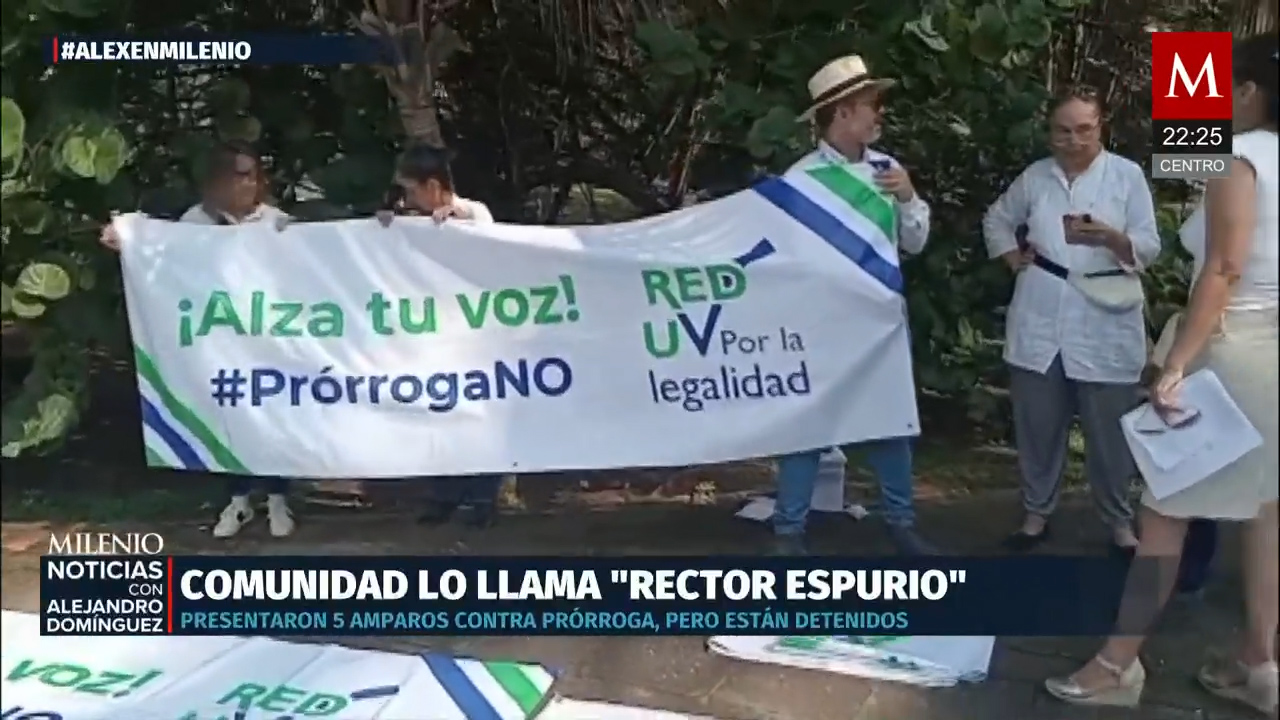Estudiantes de la UV protestan contra prórroga ilegal del rector Martín Aguilar