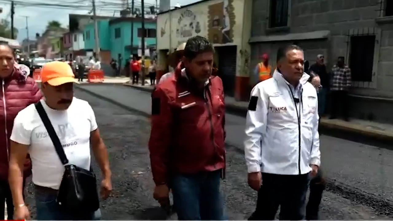 Obras de rehabilitación en calle San Agustín Millán, Toluca, registran un avance del 65%