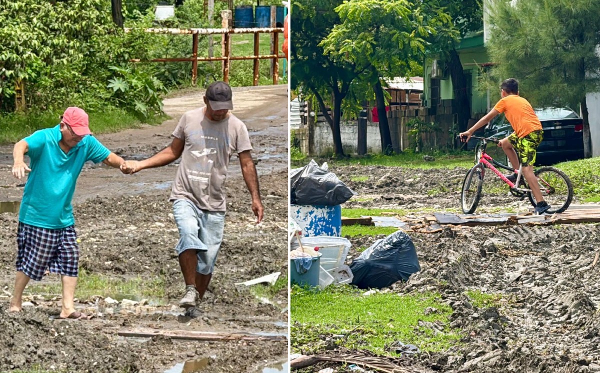 Vecinos afectados en colonia Las Flores de Ciudad Madero. | Mario Juárez