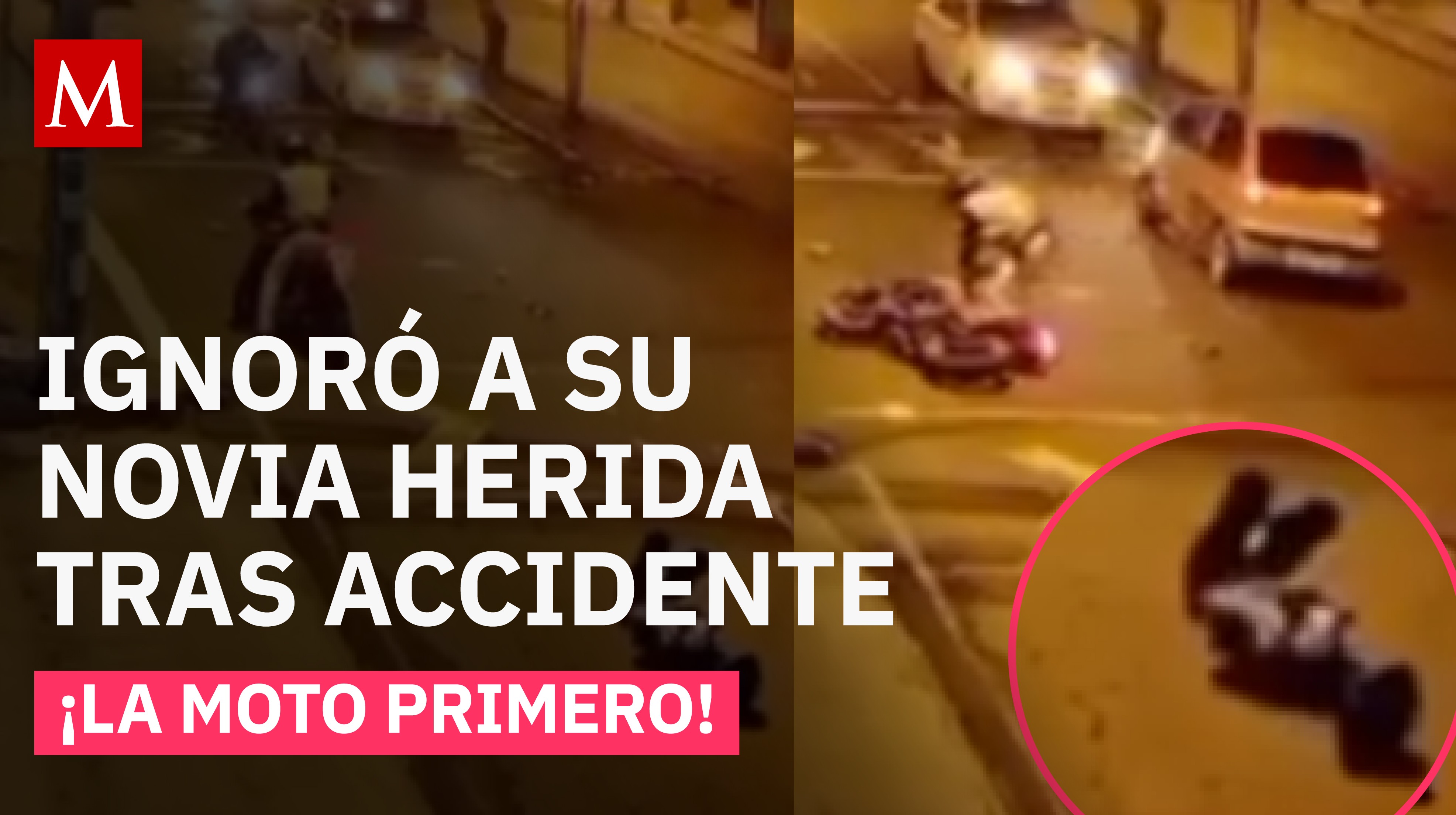Su pareja queda herida y él solo se preocupa por la moto, video causa polémica en internet