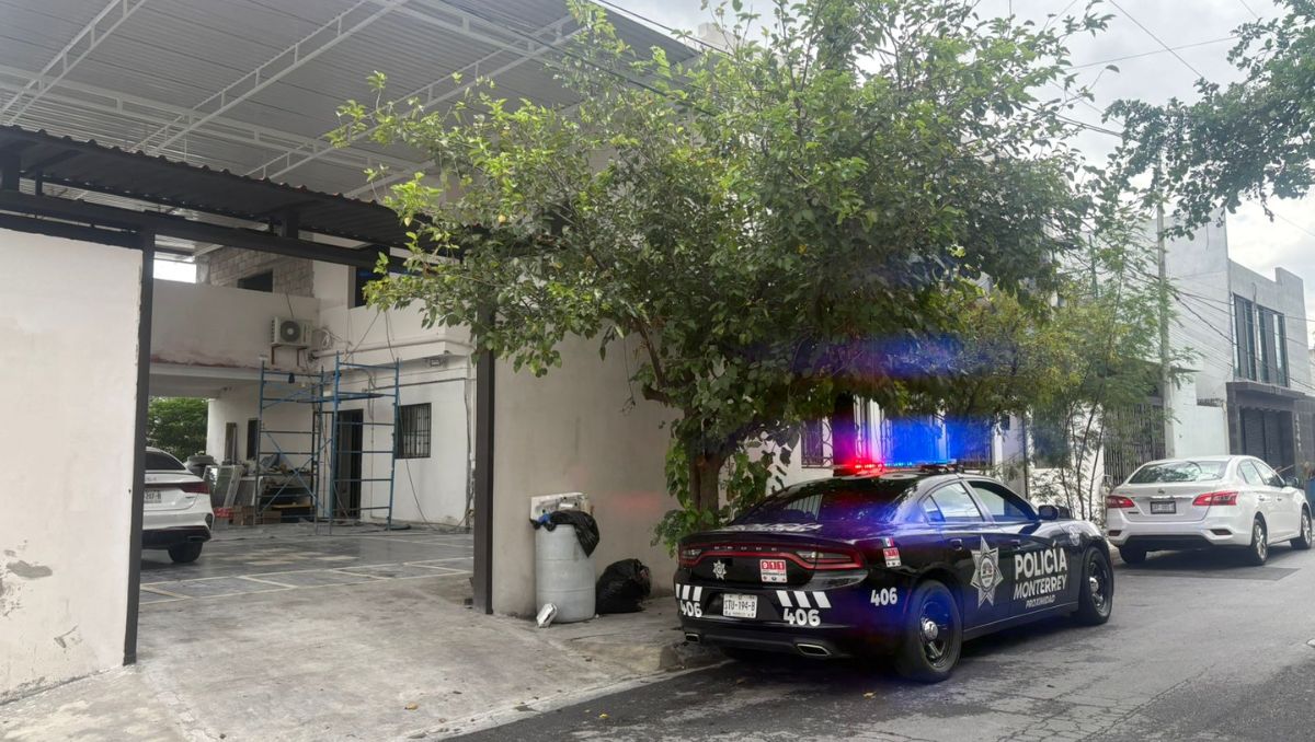 Policía de Monterrey resguardan el sitio. Pedro Delgado