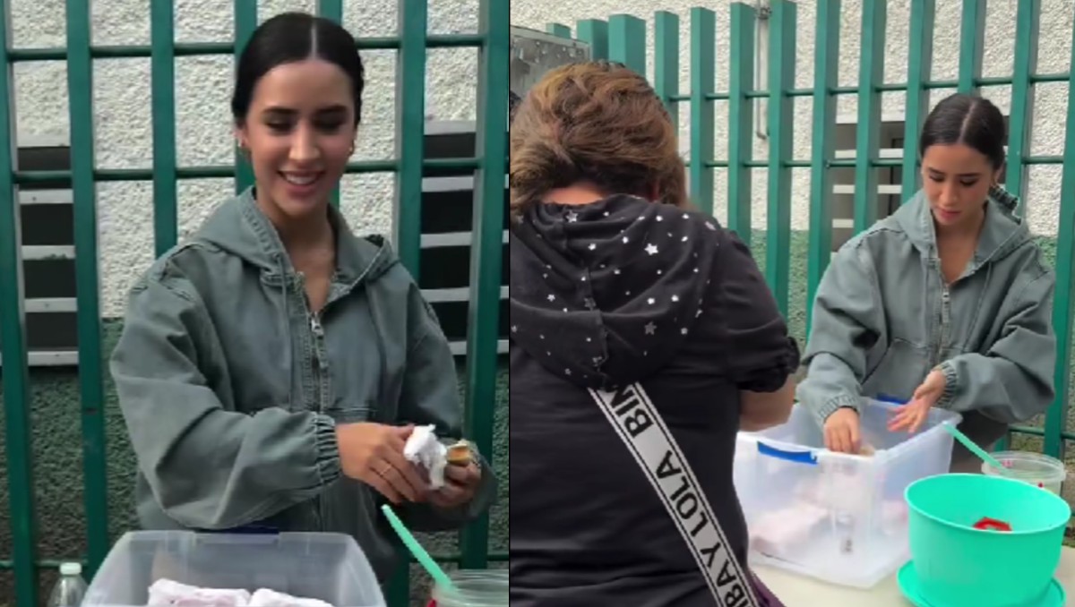 Tammy Parra lleva comida a víctimas de explosión de pipa en Iztapalapa. | IG: Tammy Parra