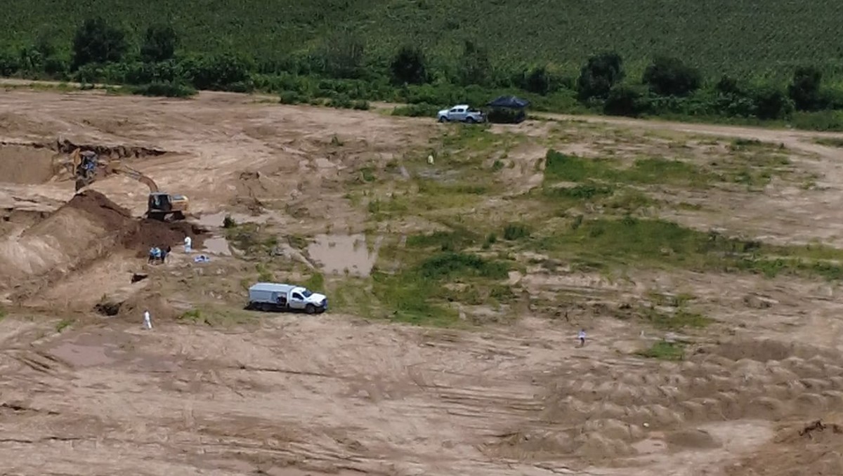 Vista aérea del predio de Las Agujas donde han localizado restos humanos (Juan Carlos Munguía)