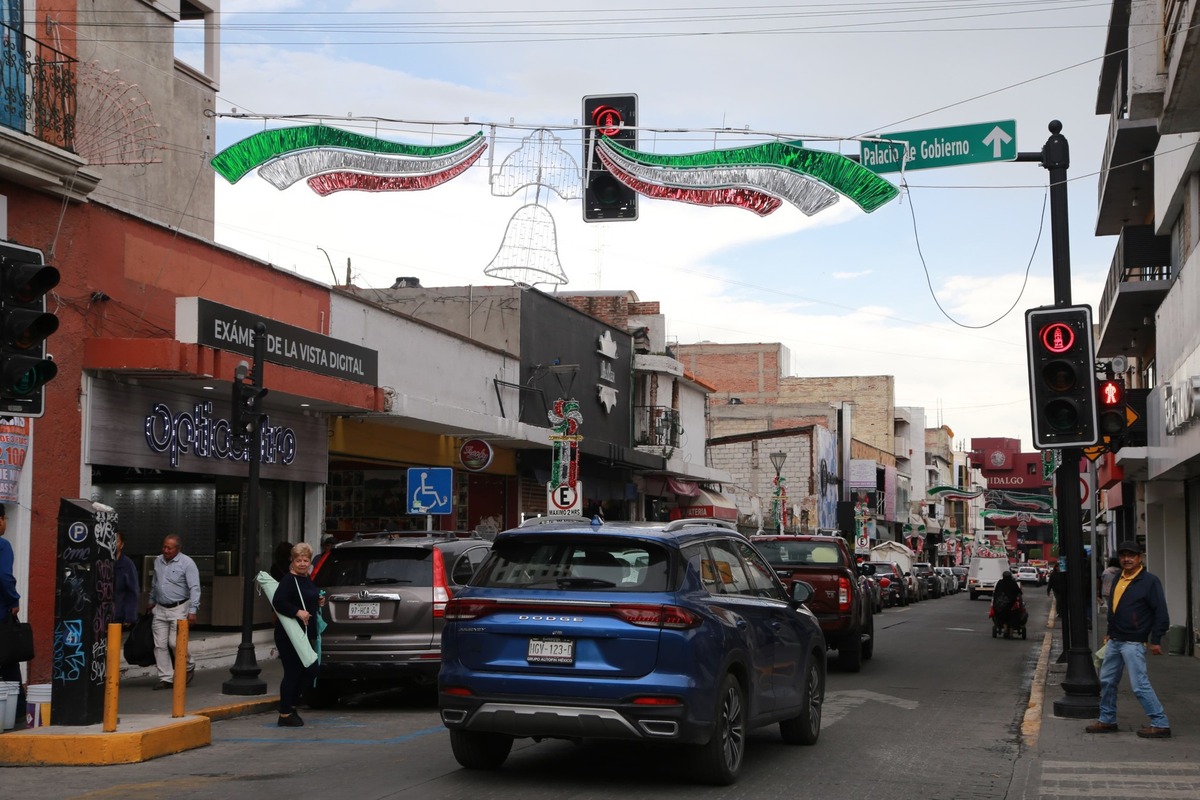 La calle de Guerrero es una de las vialidades cerradas durante las Fiestas Patrias en Pachuca. (Foto: Maribel Calderón)
