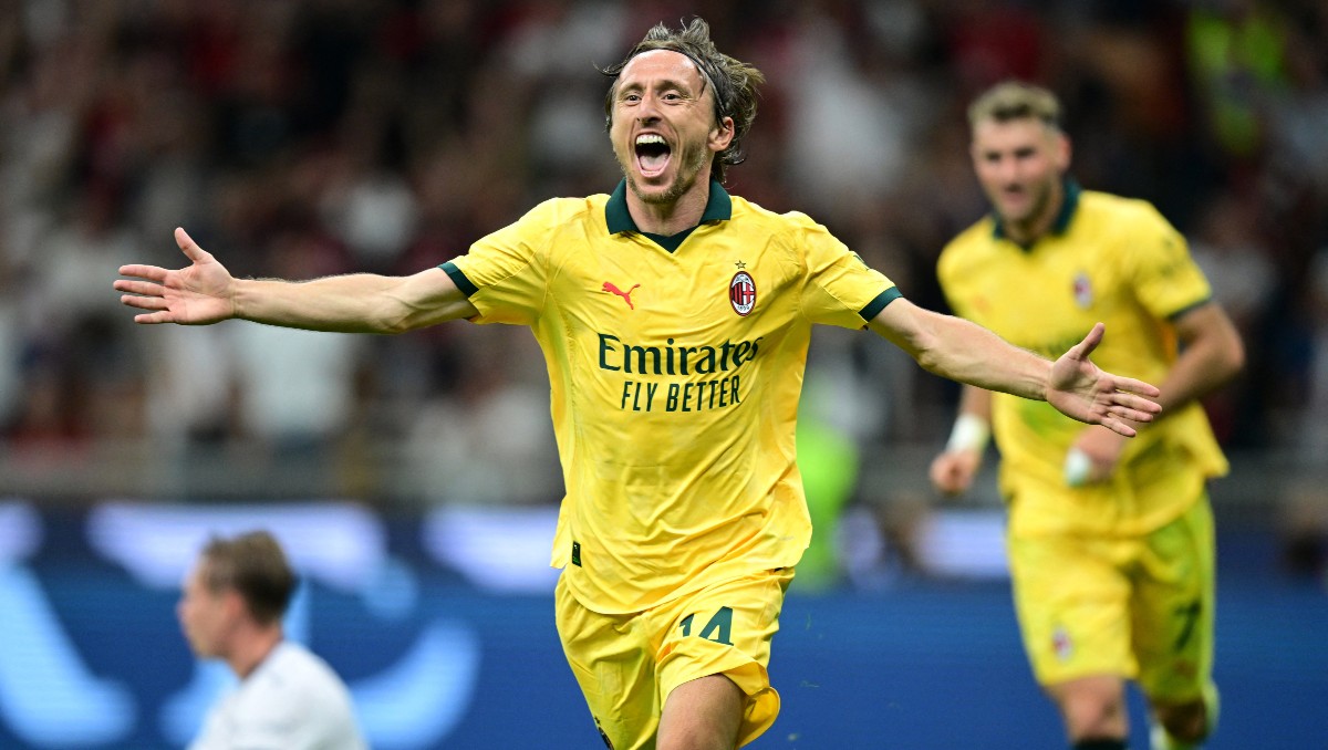 Luka Modric se estrenó como goleador del Milan en el triunfo ante Bologna (Reuters)