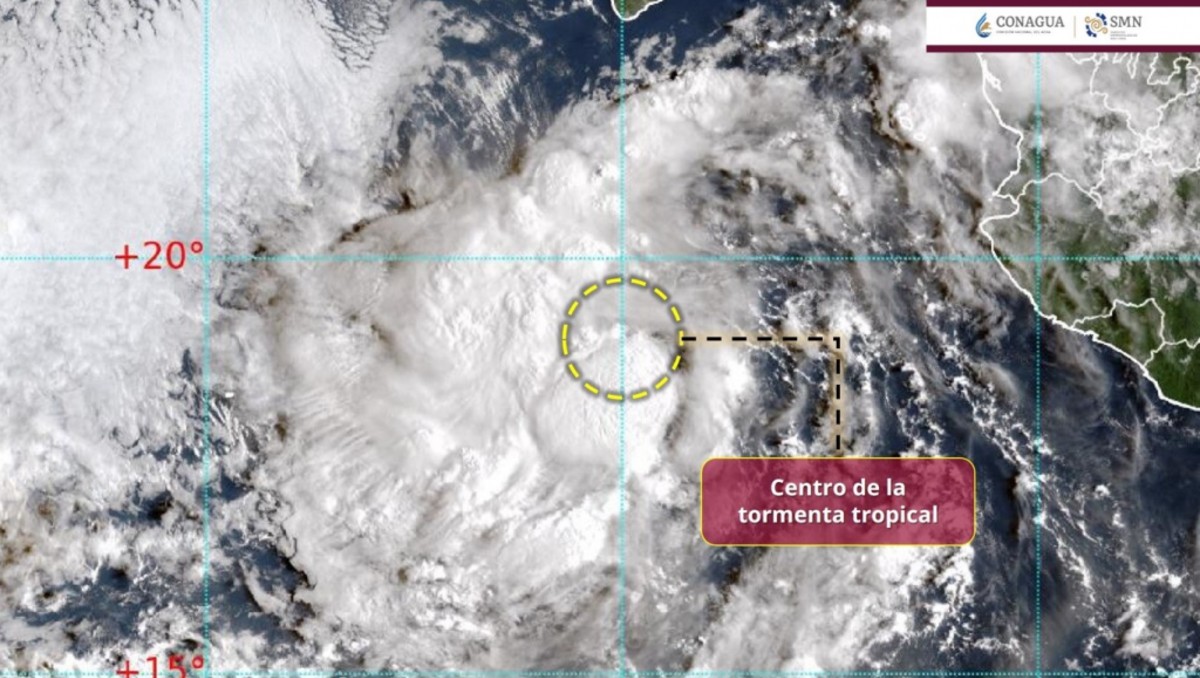 Mario volvió a tomar fuerza de tormenta tropical en el Pacífico mexicano. | Conagua