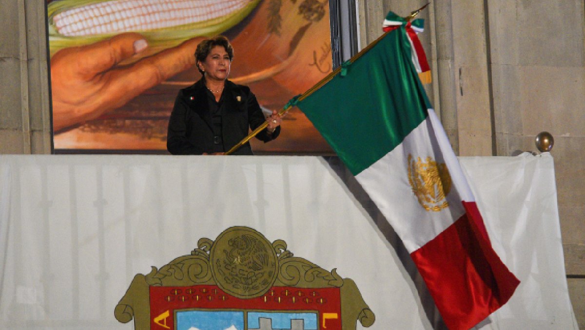 Delfina Gómez celebra el 215 aniversario de la Independencia de México. Foto: (Cuartoscuro)