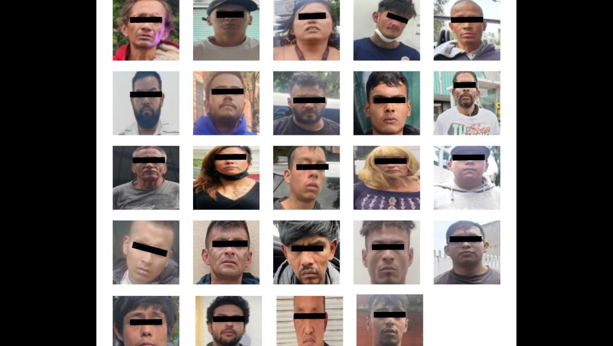 Estos son los 24 detenidos durante los operativos de vigilancia en la alcaldía Cuauhtémoc | Especial