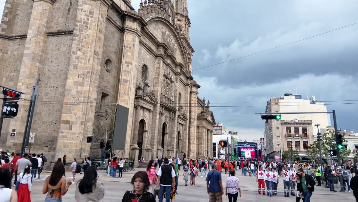 La lluvia llega al Centro de Guadalajara (Elda Lastra)
