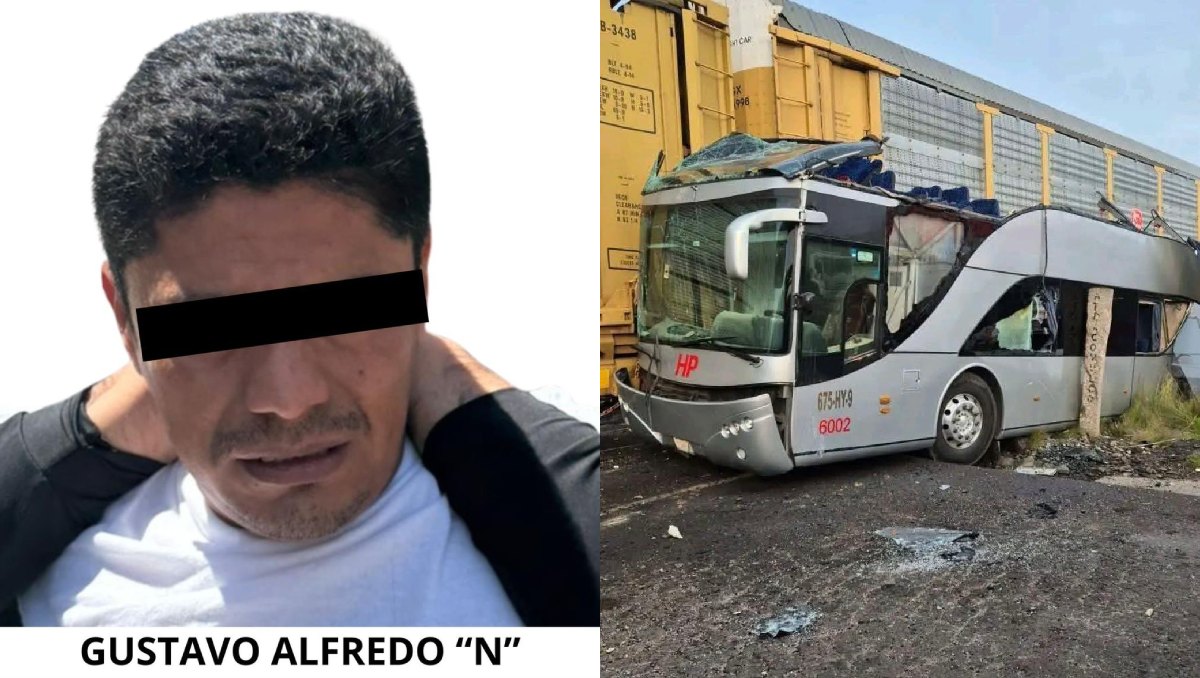 El operador no escuchó el claxon del tren, por lo que intentó ganarle el paso. Foto: (Especial)