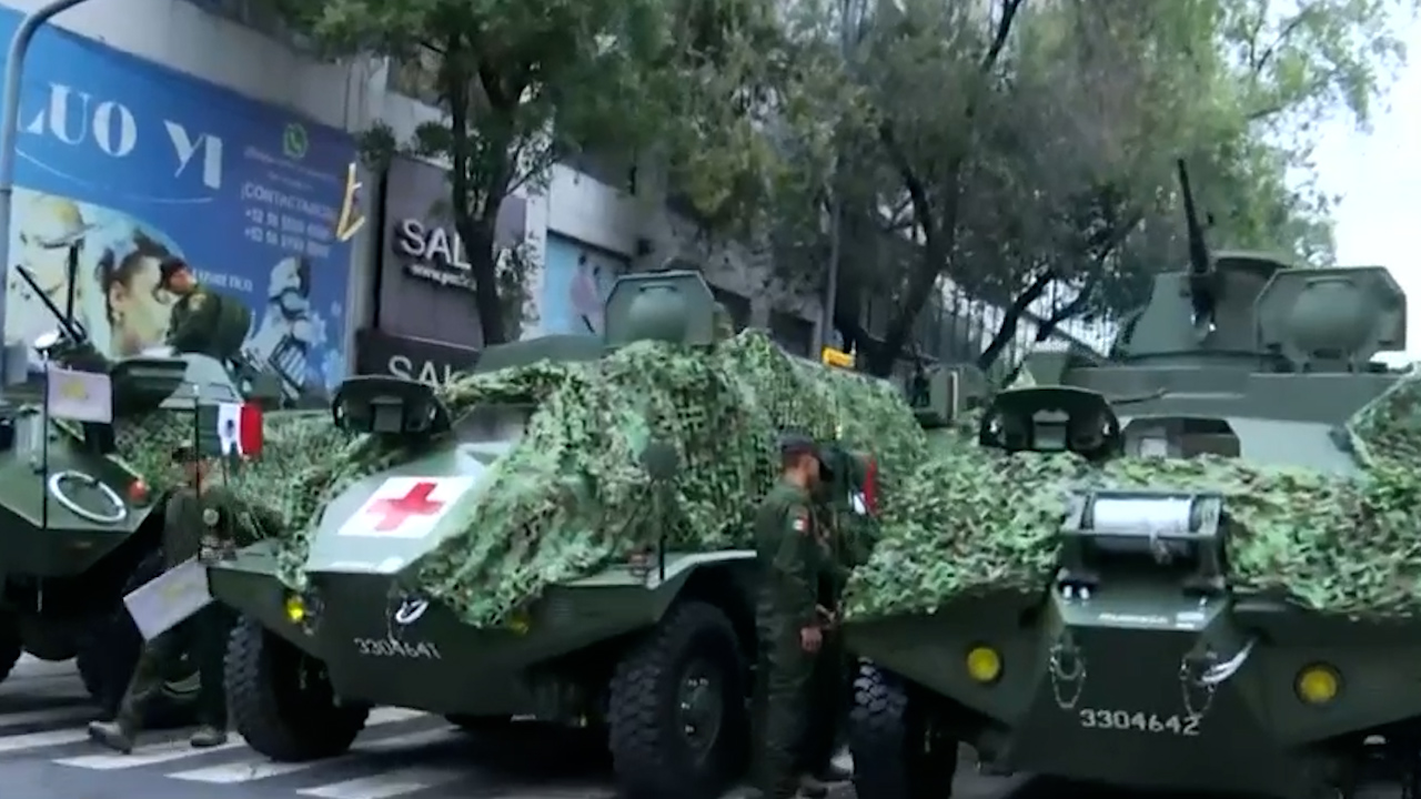 Contingentes ya están listos en el Centro de CdMx para el Desfile Militar 2025