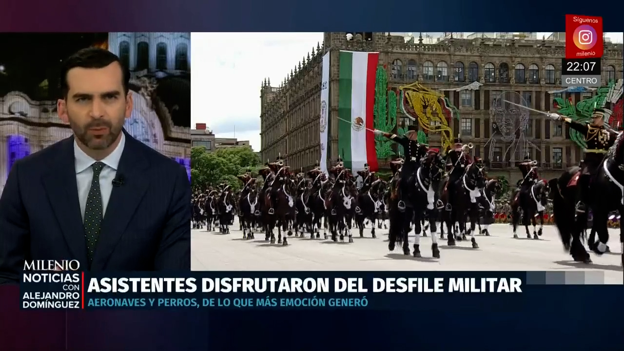 Desfile militar en la Ciudad de México reúne a miles de asistentes