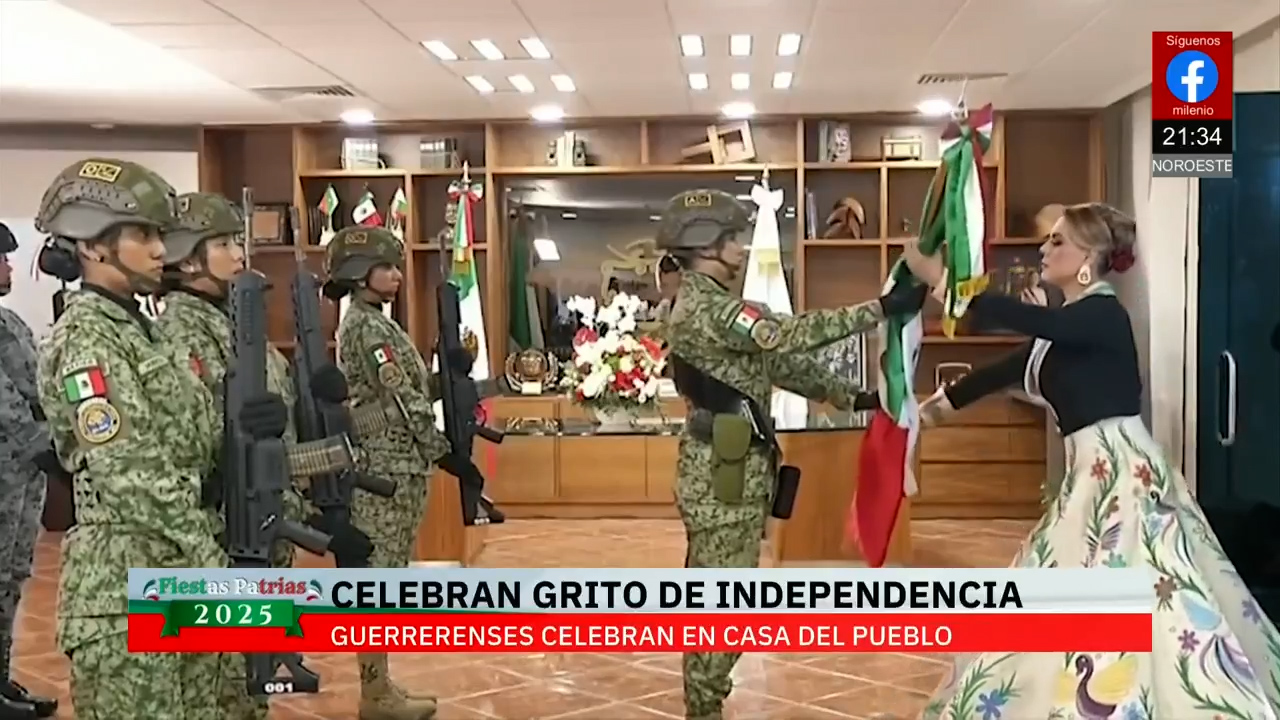 Evelyn Salgado encabeza Grito de Independencia en Guerrero