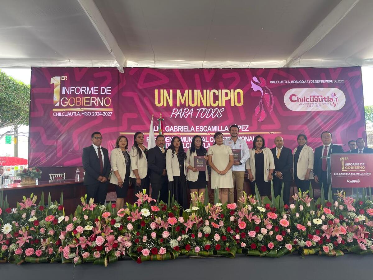 Gabriela Escamilla rinde su primer informe de actividades en Chilcuautla (Cortesía)