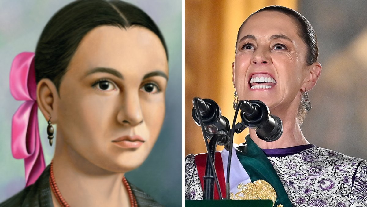 Gertrudis Bocanegra fue una de las heroínas mencionadas por Sheinbaum durante el grito de Independencia | Gobierno de México/AFP