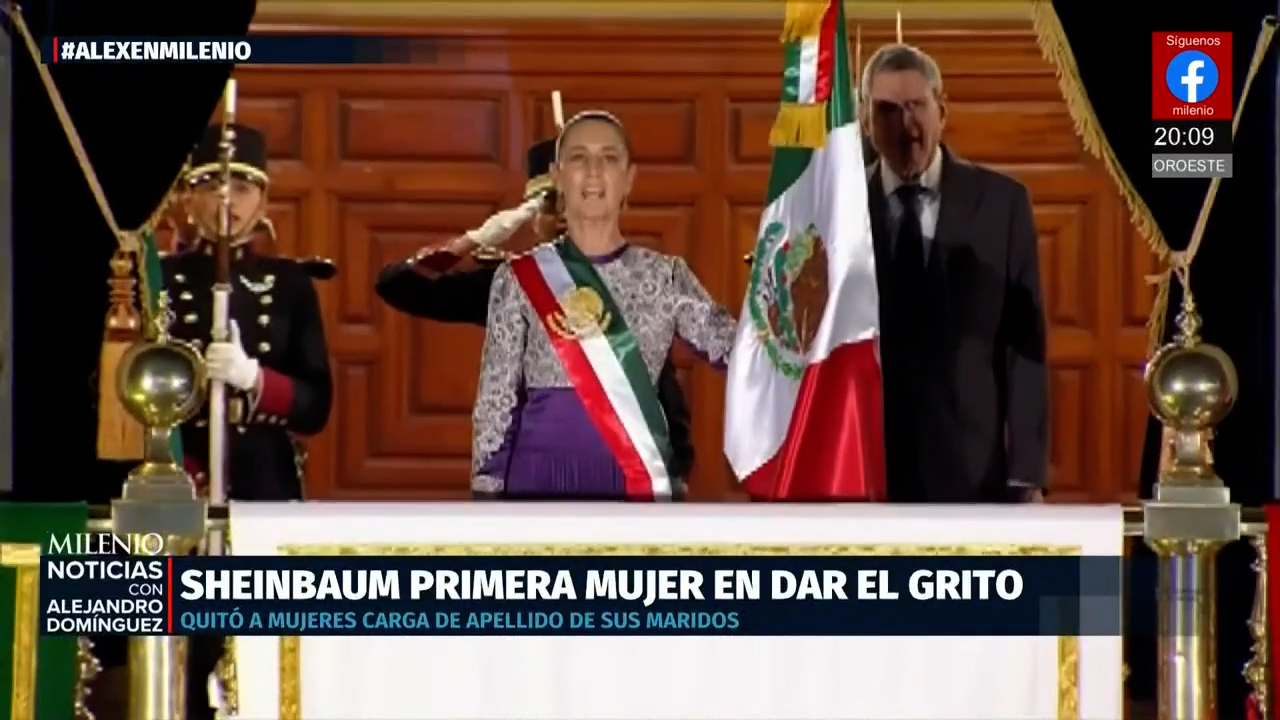 Primer Grito de Independencia de Claudia Sheinbaum con protagonismo de mujeres