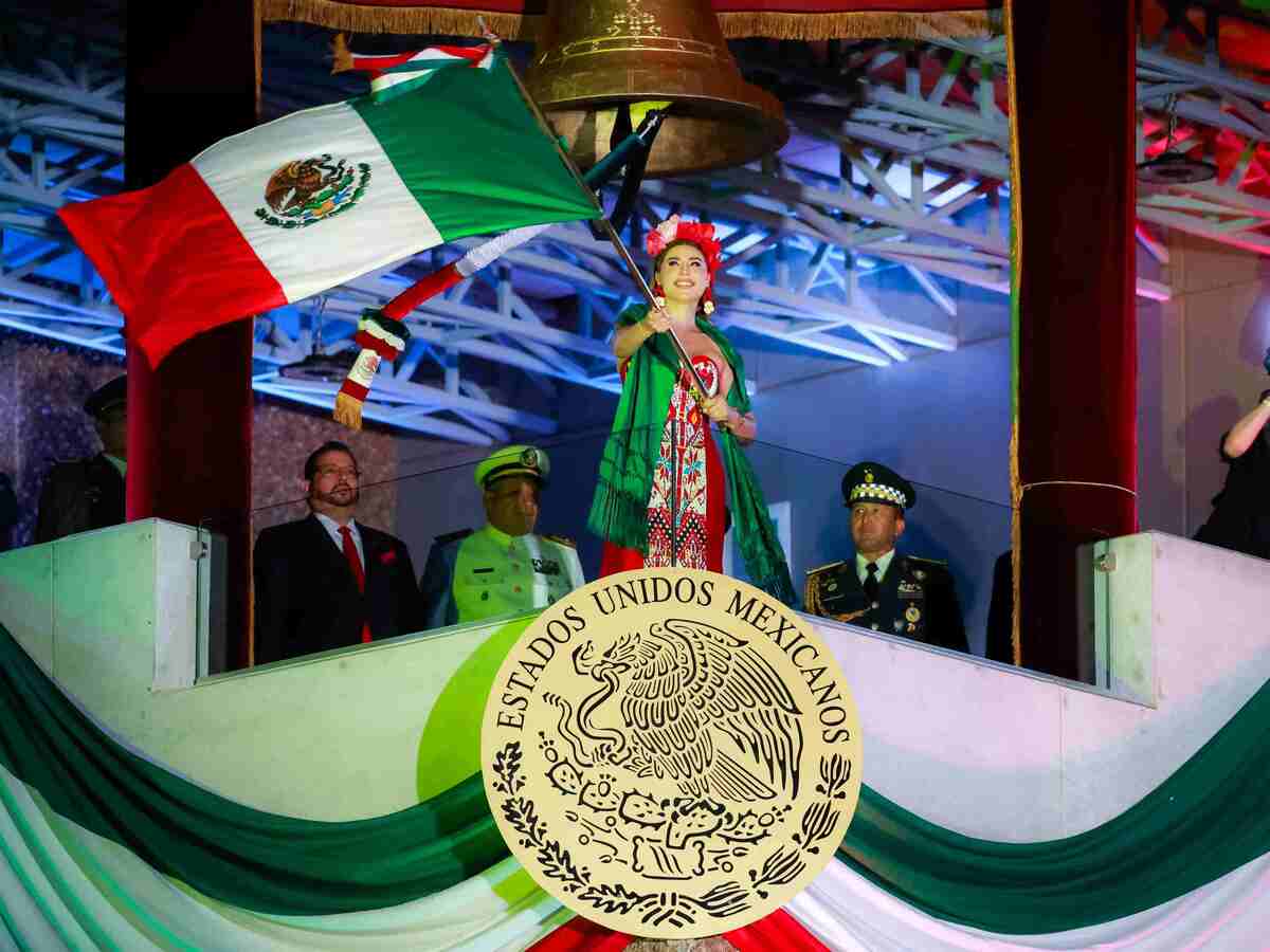 Marina del Pilar da el Grito ante miles en Mexicali |Especial