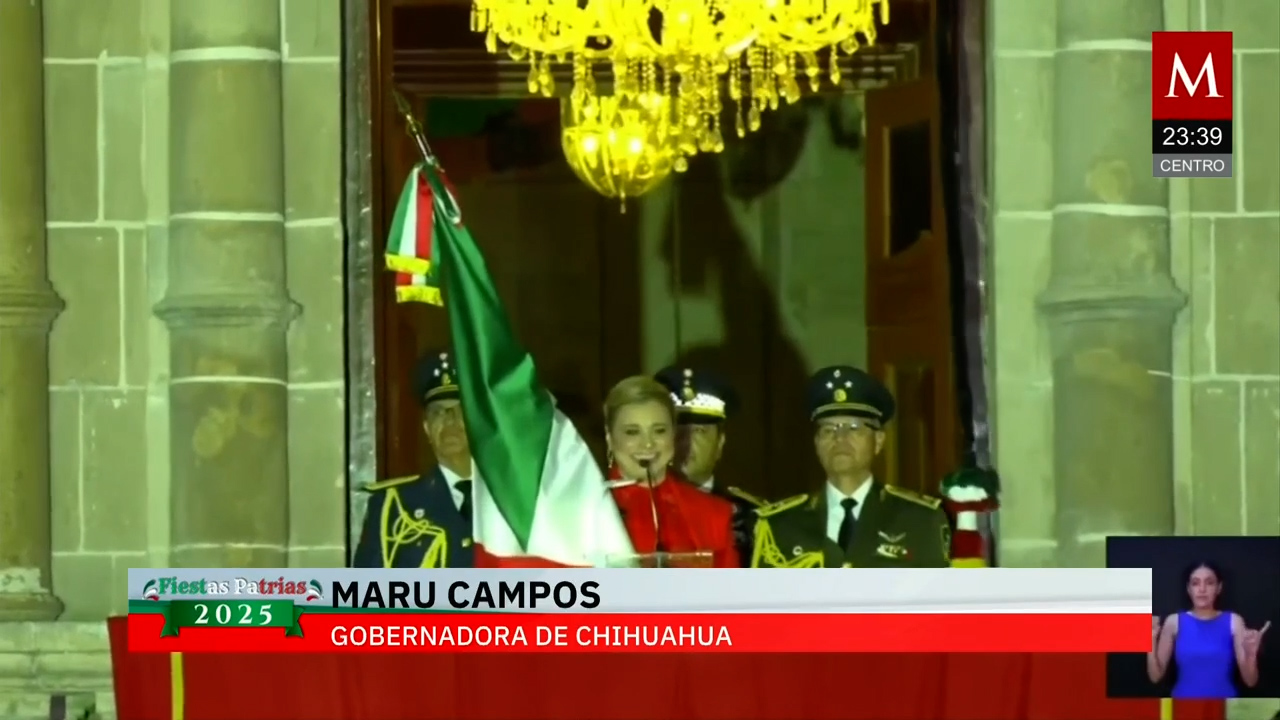 Maru Campos encabeza Grito de Independencia en Chihuahua