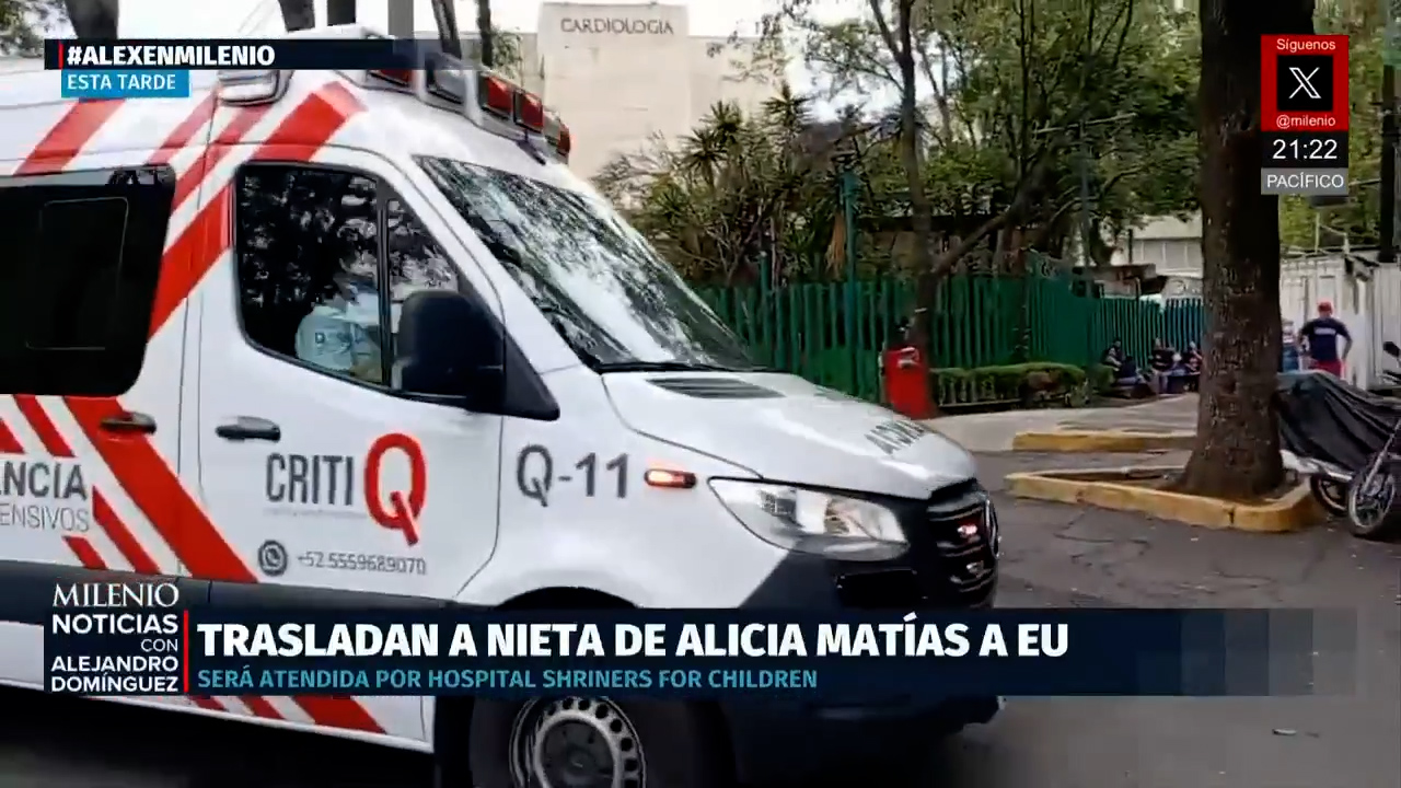 Nieta de Alicia Matías trasladada a EU tras explosión de pipa en Iztapalapa