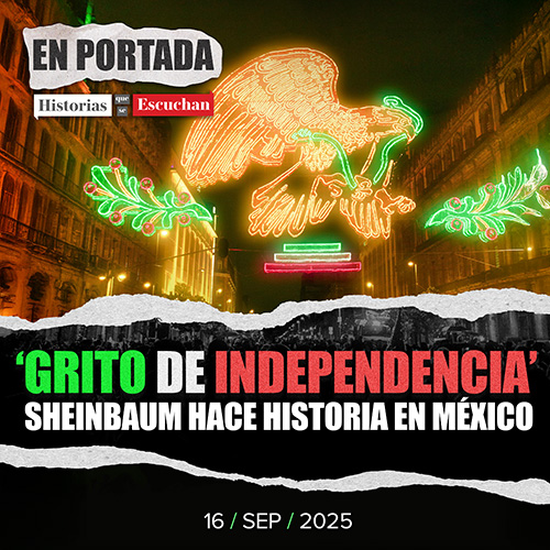 Sheinbaum rinde homenaje a heroínas mexicanas en su primer Grito de Independencia