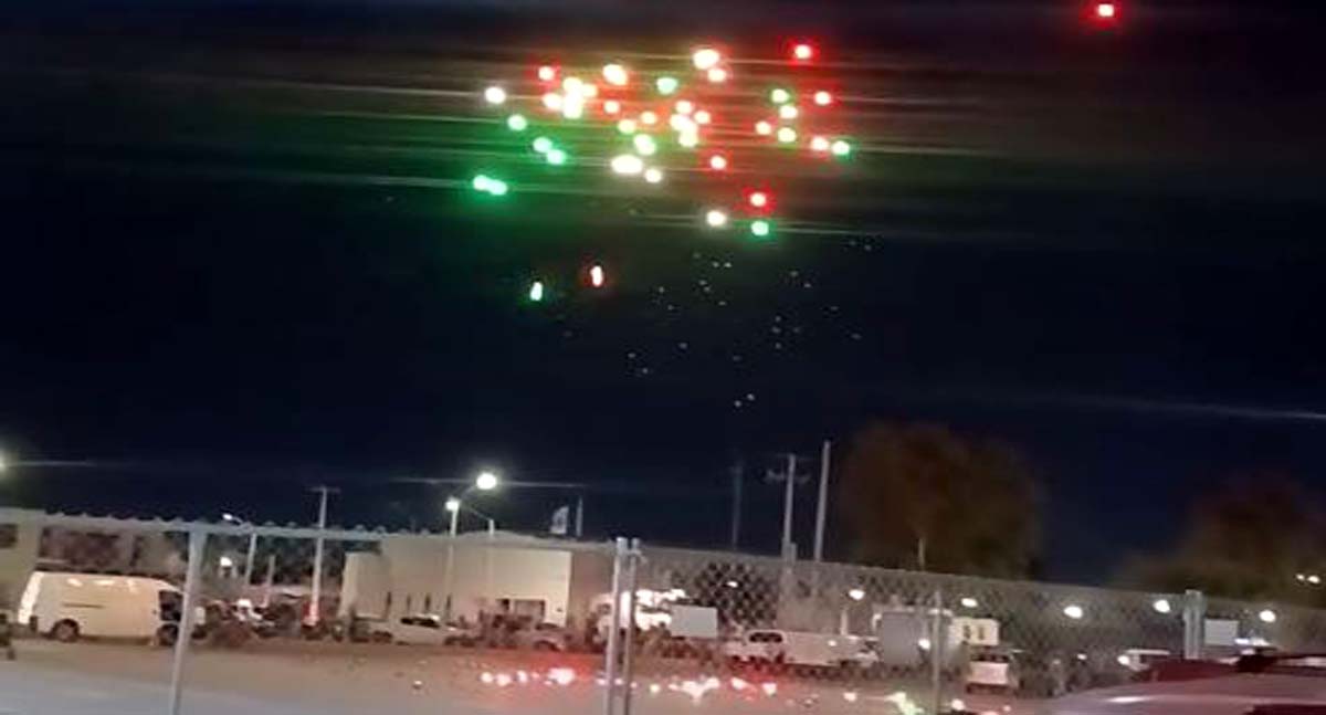 Show de drones falla en Piedras Negras. l Cortesía