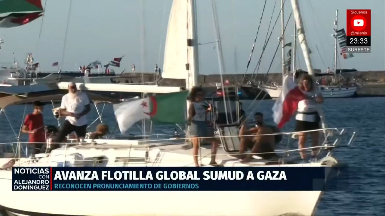 Flotilla humanitaria avanza rumbo a la Franja de Gaza