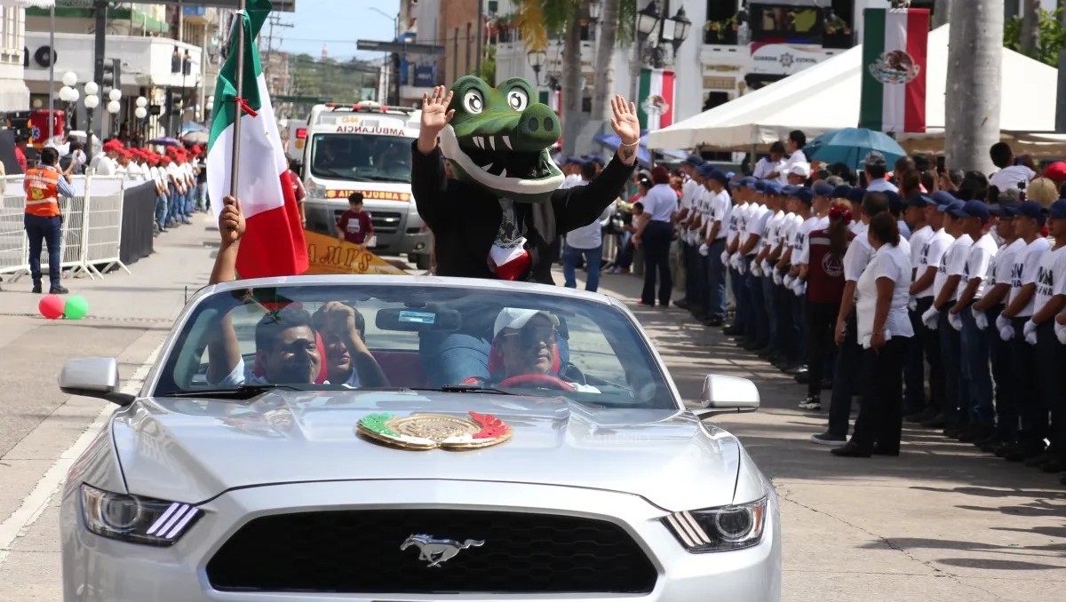 Realizan desfile Militar 2025 en Tamaulipas. Foto: Yazmín Sánchez