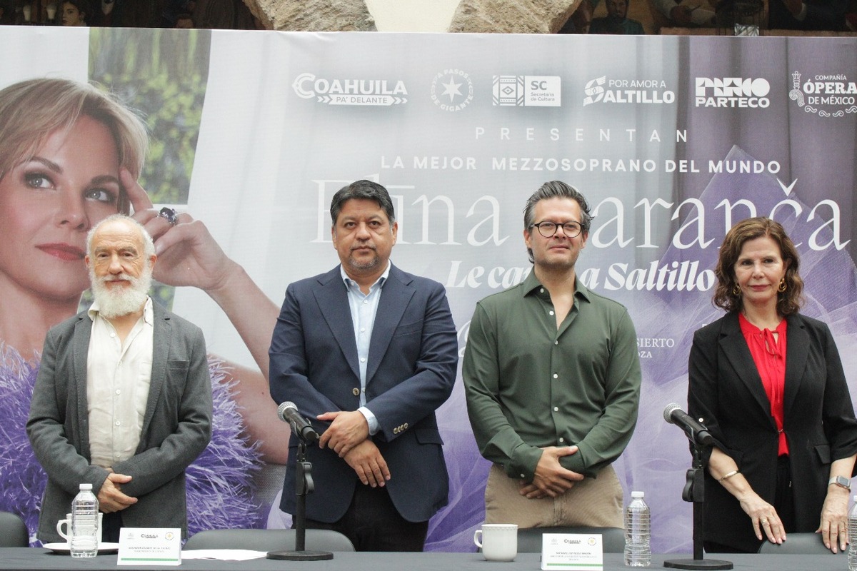 Secretaría de Cultura anuncia 'Elīna Garanča le Canta a Saltillo'.